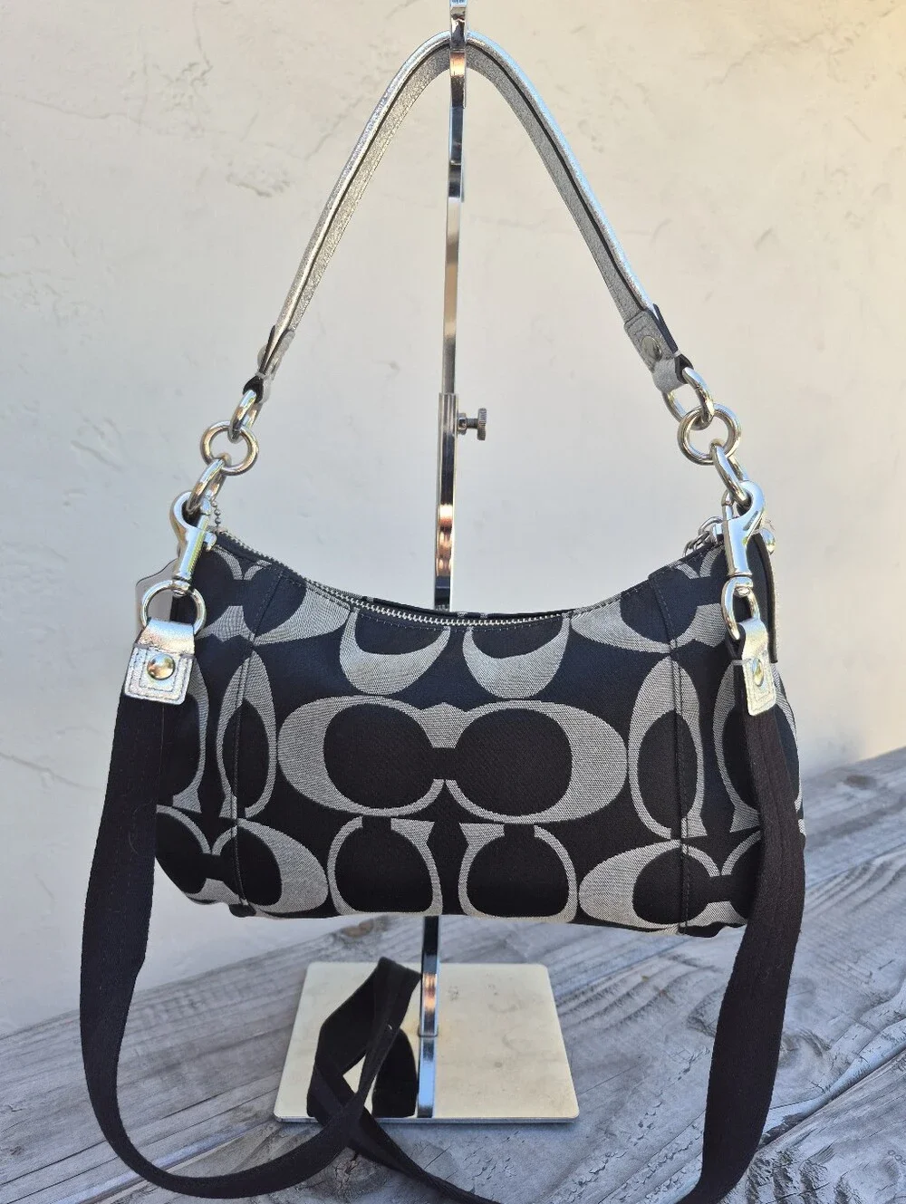 Coach Poppy Signature Storybook Hobo Crossbody Bag
